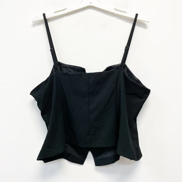 Future Collective Women's Holiday Bow Front Tank Top Black Size 1X - Picture 3 of 6